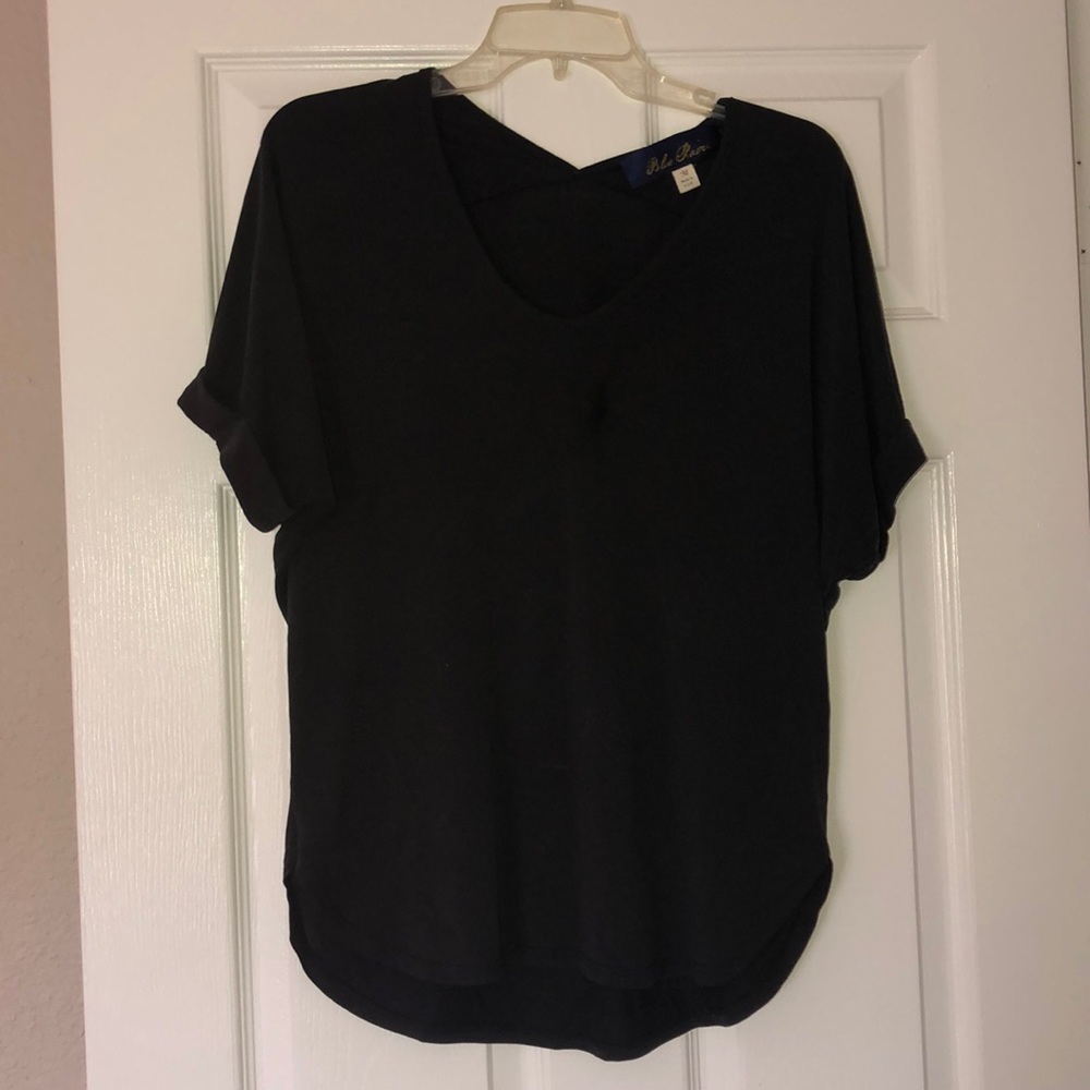 Black V neck top